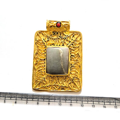 Large Gold Plated Statement Pendant | Limited Stock Sale | Jewelry Making Pendant | Single Piece