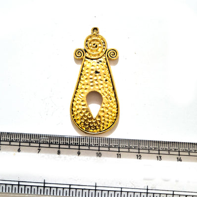Large Gold Plated Statement Pendant | Limited Stock Sale | Jewelry Making Pendant | Single Piece