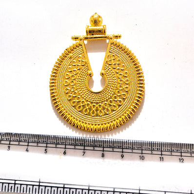 Large Gold Plated Statement Pendant | Limited Stock Sale | Jewelry Making Pendant | Single Piece