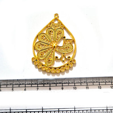 Large Gold Plated Statement Pendant | Limited Stock Sale | Jewelry Making Pendant | Single Piece