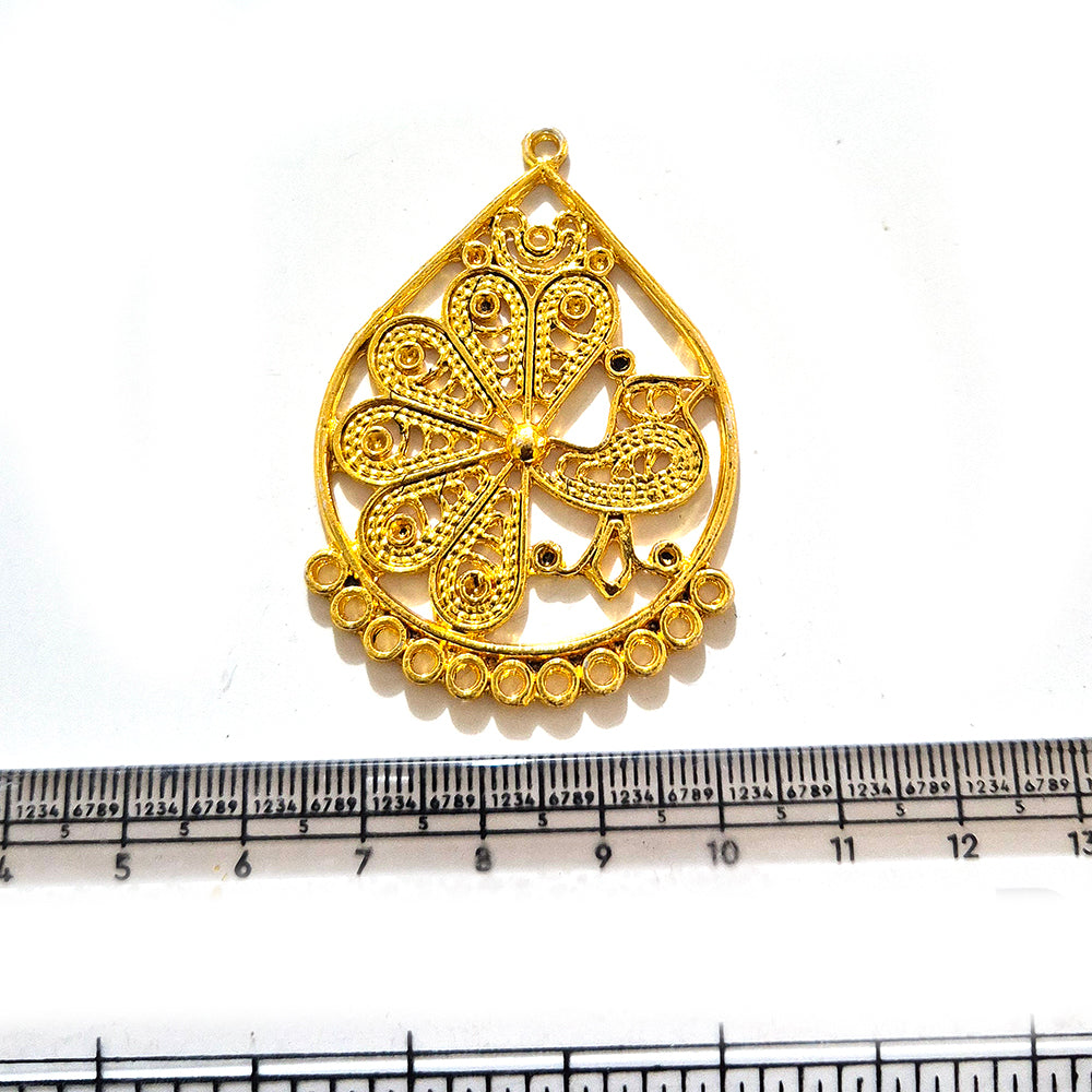 Large Gold Plated Statement Pendant | Limited Stock Sale | Jewelry Making Pendant | Single Piece