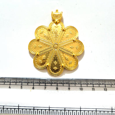 Large Gold Plated Statement Pendant | Limited Stock Sale | Jewelry Making Pendant | Single Piece