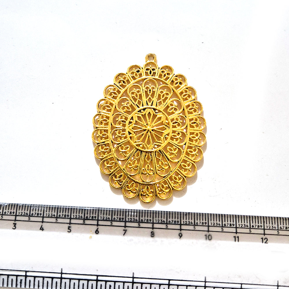 Large Gold Plated Statement Pendant | Limited Stock Sale | Jewelry Making Pendant | Single Piece