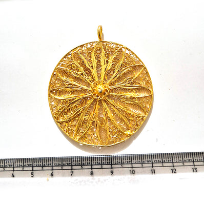 Large Gold Plated Statement Pendant | Limited Stock Sale | Jewelry Making Pendant | Single Piece