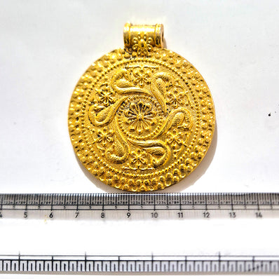 Large Gold Plated Statement Pendant | Limited Stock Sale | Jewelry Making Pendant | Single Piece
