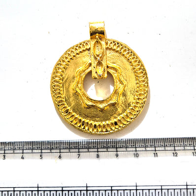 Large Gold Plated Statement Pendant | Limited Stock Sale | Jewelry Making Pendant | Single Piece
