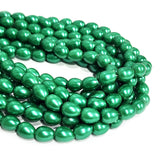 LOOSE GLASS PEARL BEADS DROP SHAPE, IN SIZE ABOUT 8X6 MM, SOLD PER 46 BEADS, IT WILL COME ABOUT 16 INCHES WHILE STRINGING