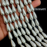 8X18mm Loose Glass Pearl Beads Round Faceted Shape, Sold Per 23 Beads, it will come about 16 inches while stringing