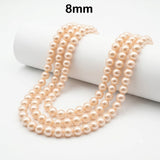 Best Quality 8mm size, Glass Pearl Beads Round  Approx. 105108 Beads Per Strand | Jewelry Making Supplies, Color Dark Cream