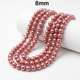 Best Quality 8mm size, Glass Pearl Beads Round  Approx. 105108 Beads Per Strand | Jewelry Making Supplies, Color Coppery