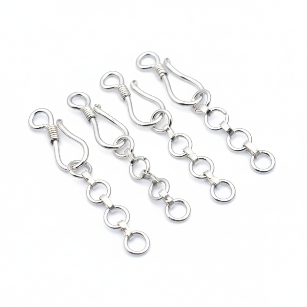 10 PIECES PACK' S HOOK JEWELLERY FINDING' SILVER POLISHED