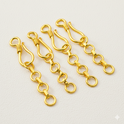 10 PIECES PACK' S HOOK JEWELLERY FINDING' GOLD POLISHED