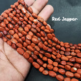 RED JASPER' MINI TUMBLE BEADS' 6-13 MM' 42-46 PIECES' SOLD BY PER STRING