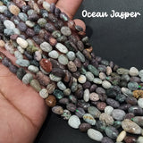 OCEAN JASPER' MINI TUMBLE BEADS' 6-13 MM' 48-52 PIECES' SOLD BY PER STRING