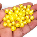 50 GRAMS PACK' CUBE SHAPE FACETED CRYSTALIZED ACRYLIC BEADS APPROX' 190-200 PIECES SIZE' 7X8 MM