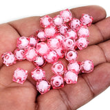 50 GRAMS PACK' CUBE SHAPE FACETED CRYSTALIZED ACRYLIC BEADS APPROX' 190-200 PIECES SIZE' 7X8 MM