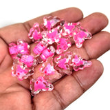 50 GRAMS PACK' SIZE APPROX 12x15 MM' 80-84 PIECES ' BUTTERFLY ACRYLIC BEADS