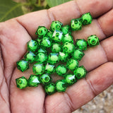 50 GRAMS PACK' CUBE SHAPE FACETED CRYSTALIZED ACRYLIC BEADS APPROX' 190-200 PIECES SIZE' 7X8 MM