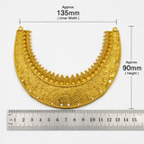 Per Piece, Gold Plated German Silver Shiny Gold Necklace Connector Pendant | Traditional Tribal Choker Centerpiece | Jewelry Making Finding | Ethnic Necklace Component