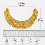 Per Piece, Gold Plated German Silver Shiny Gold Necklace Connector Pendant | Traditional Tribal Choker Centerpiece | Jewelry Making Finding | Ethnic Necklace Component