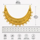 Per Piece, Gold Plated German Silver Shiny Gold Necklace Connector Pendant | Traditional Tribal Choker Centerpiece | Jewelry Making Finding | Ethnic Necklace Component
