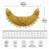 Per Piece, Gold Plated German Silver Shiny Gold Necklace Connector Pendant | Traditional Tribal Choker Centerpiece | Jewelry Making Finding | Ethnic Necklace Component
