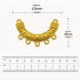 Per Piece, Gold Plated German Silver Shiny Gold Necklace Connector Pendant | Traditional Tribal Choker Centerpiece | Jewelry Making Finding | Ethnic Necklace Component