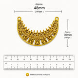 Per Piece, Gold Plated German Silver Shiny Gold Necklace Connector Pendant | Traditional Tribal Choker Centerpiece | Jewelry Making Finding | Ethnic Necklace Component