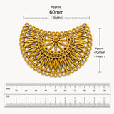 Per Piece, Gold Plated German Silver Shiny Gold Necklace Connector Pendant | Traditional Tribal Choker Centerpiece | Jewelry Making Finding | Ethnic Necklace Component