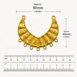 Per Piece, Gold Plated German Silver Shiny Gold Necklace Connector Pendant | Traditional Tribal Choker Centerpiece | Jewelry Making Finding | Ethnic Necklace Component