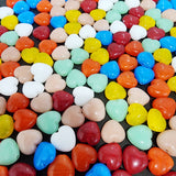 30 PIECES PACK OF ASSORTED MIX OF VIBRANT COLORS HEART OPAQUE  BEADS APPROX 15 MM APPROX SIZE