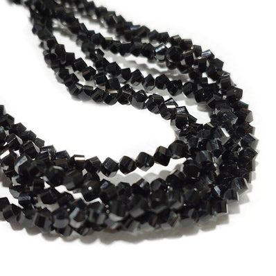 1 LINE PACK' 4MM' LIMITED STOCK' 105-108 PIECES' HELIX CUT CRYSTAL GLASS BEADS