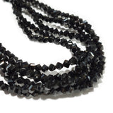 1 LINE PACK' 4MM' LIMITED STOCK' 105-108 PIECES' HELIX CUT CRYSTAL GLASS BEADS