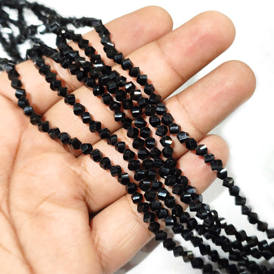 1 LINE PACK' 4MM' LIMITED STOCK' 105-108 PIECES' HELIX CUT CRYSTAL GLASS BEADS