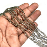 1 LINE PACK' 4MM' LIMITED STOCK' 105-108 PIECES' HELIX CUT CRYSTAL GLASS BEADS