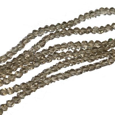 1 LINE PACK' 4MM' LIMITED STOCK' 105-108 PIECES' HELIX CUT CRYSTAL GLASS BEADS