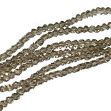 1 LINE PACK' 4MM' LIMITED STOCK' 105-108 PIECES' HELIX CUT CRYSTAL GLASS BEADS