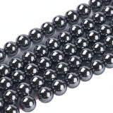 HEMATITE' 1 STRING/LINE PACK OF 8 MM 50-52 BEADS APPROX