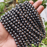 HEMATITE' 1 STRING/LINE PACK OF 8 MM 50-52 BEADS APPROX