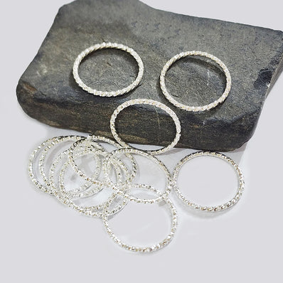 20 PIECES PACK' 20 MM APPROX' THICK OPEN HARD JUMP RINGS/CIRCULAR LINKS USED IN MAKING DIY JEWELLERY ACCESORY