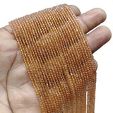 2mm Champagne Hydro Crystal Glass Faceted Rondelle Beads | 2 Lines Pack | Approx. 360–380 Beads | Jewelry Making & DIY Craft Supplies