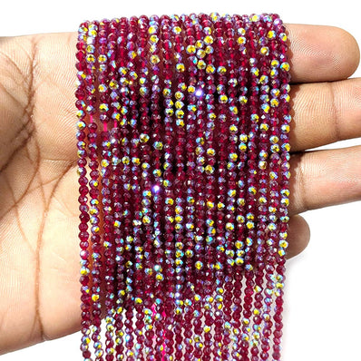 1 LINE/STRING PACK' 2.5 MM' 110-112 PIECES APPROX DUAL AB HYDRO CRYSTAL BEADS