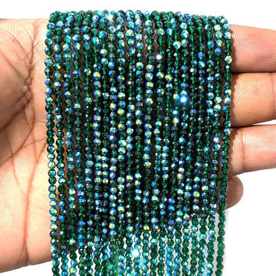 1 LINE/STRING PACK' 2.5 MM' 110-112 PIECES APPROX DUAL AB HYDRO CRYSTAL BEADS