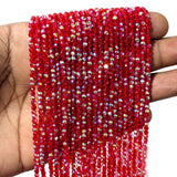 1 LINE/STRING PACK' 3 MM' 138-140 PIECES APPROX DUAL AB HYDRO CRYSTAL BEADS