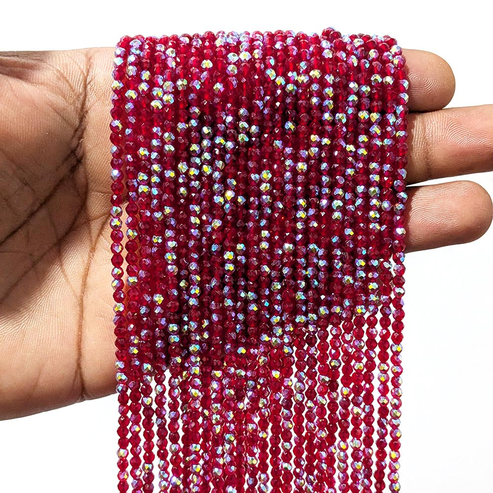1 LINE/STRING PACK' 3 MM' 138-140 PIECES APPROX DUAL AB HYDRO CRYSTAL BEADS