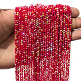 1 LINE/STRING PACK' 3 MM' 138-140 PIECES APPROX DUAL AB HYDRO CRYSTAL BEADS