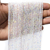 1 LINE/STRING PACK' 3 MM' 138-140 PIECES APPROX DUAL AB HYDRO CRYSTAL BEADS