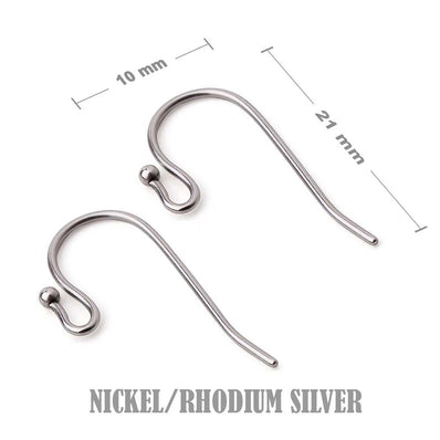  50PCS Stainless Steel Earring Hooks Pendant Clasp Ear