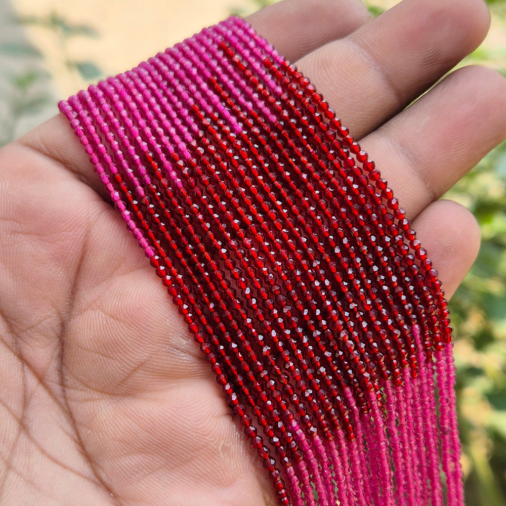 1 LINE/STRING PACK' 2 MM MINI DUAL SHADE HYDRO BEADS' 14-15 INCHES LONG