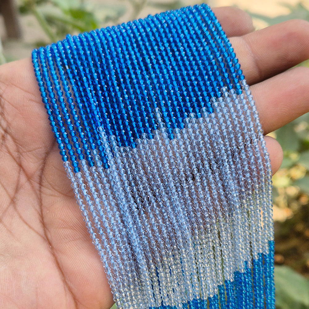 1 LINE/STRING PACK' 2 MM MINI DUAL SHADE HYDRO BEADS' 14-15 INCHES LONG